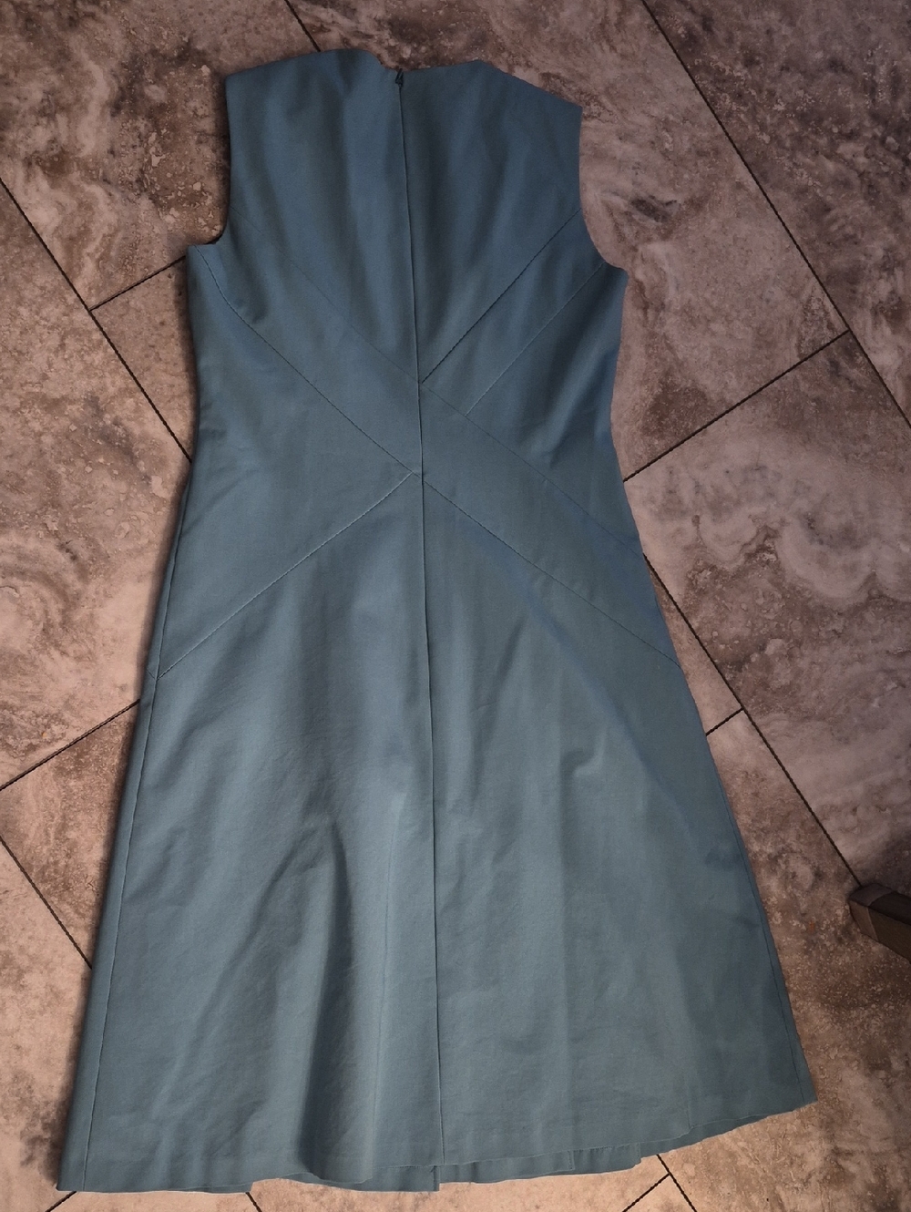 LAFAYETTE 148 KHAKI COTTON BLEND STRUCTURED FIT LINED SIDE PLEAT DRESS EUC SZ4 - Picture 13 of 13